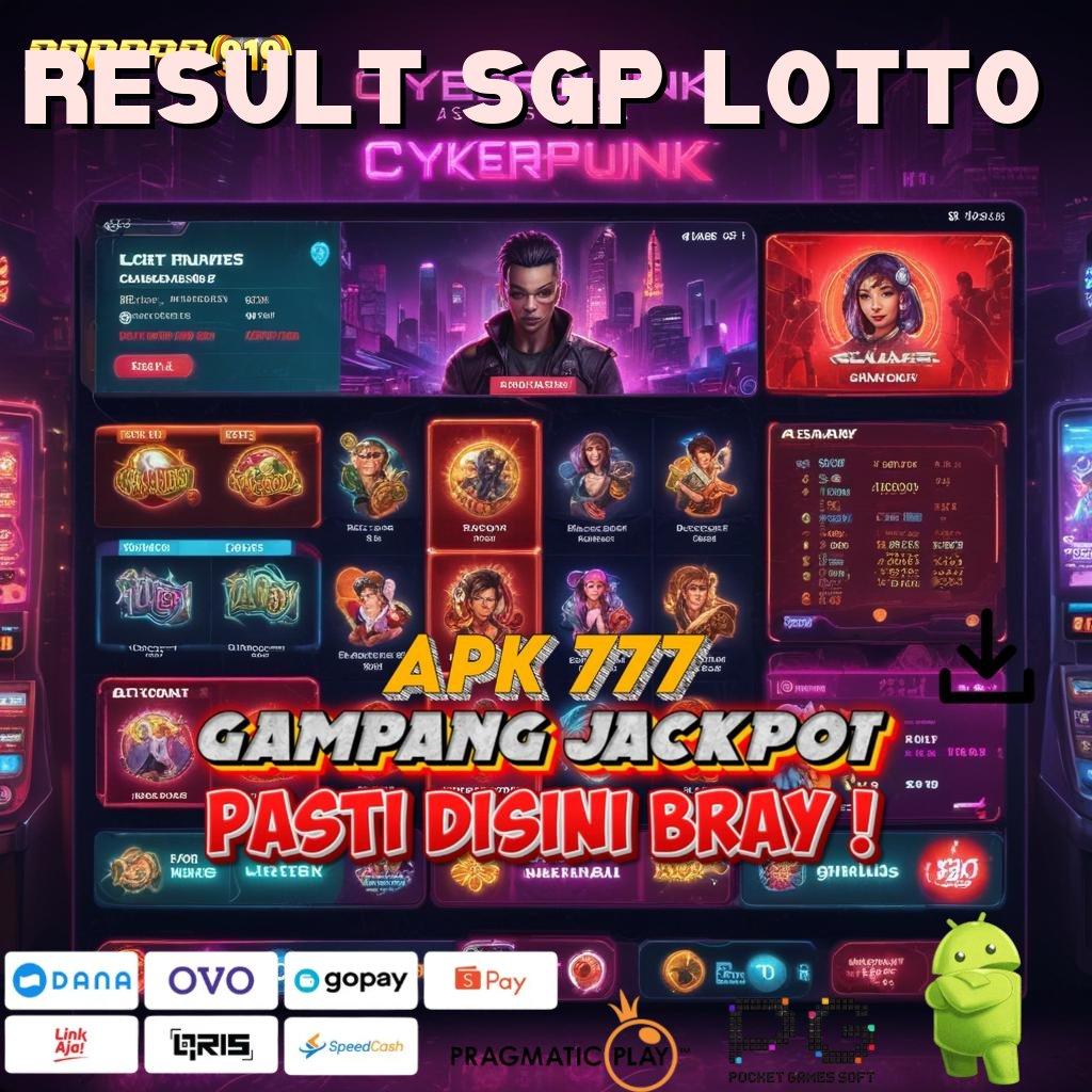 RESULT SGP LOTTO , cara pasti kaya jalur instan